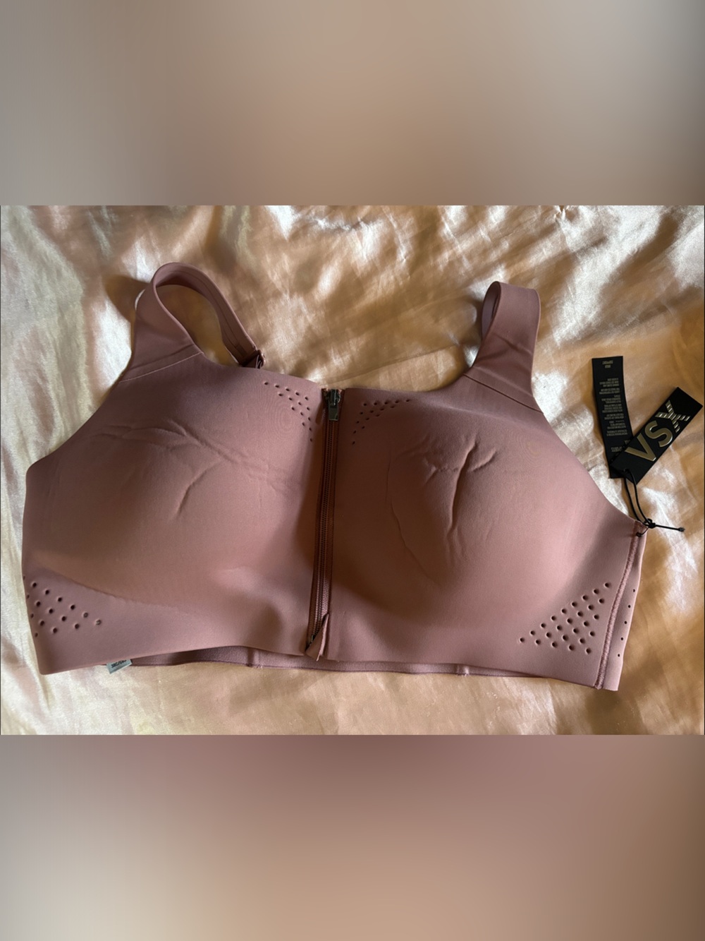 Victoria's Secret Sport Dusty Rose Front-Zip Sports Bra